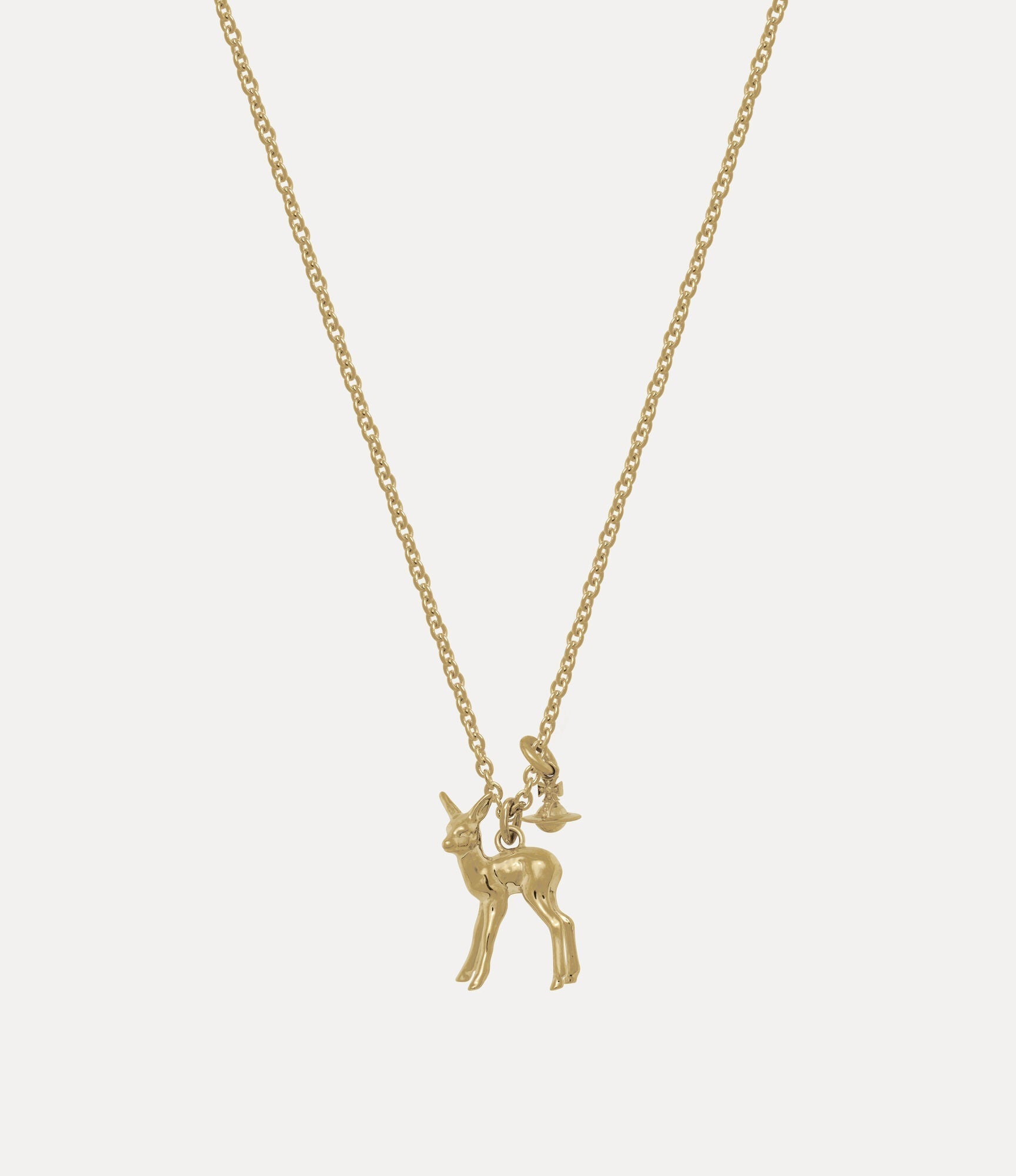 VIVIENNE WESTWOOD Monette Platinum Pendant Necklace Brass(Small/2 Colors)